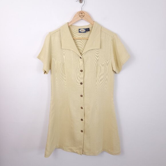 Tommy Bahama Dresses & Skirts - Tommy Bahama Silk Y2K Style Vintage Shirt Dress size S